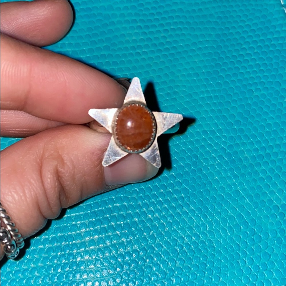 Sunstone Star Ring - image 7